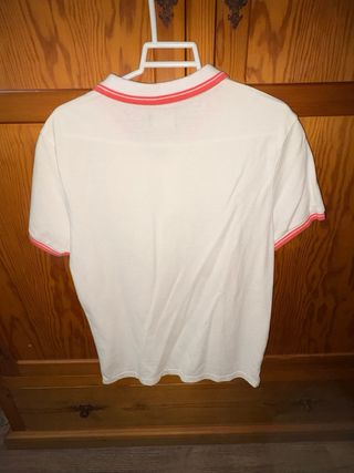 Polo LEFTMAN blanco y naranja Talla M