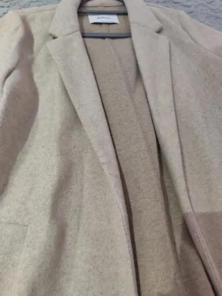 Abrigo paño beige talla L