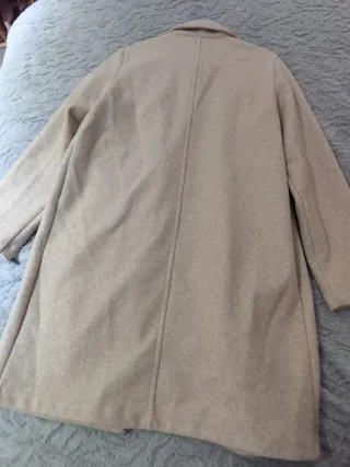Abrigo paño beige talla L