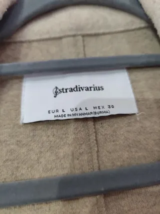 Abrigo paño beige talla L