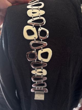 Pulsera Lotus Acero Beige y Plateado