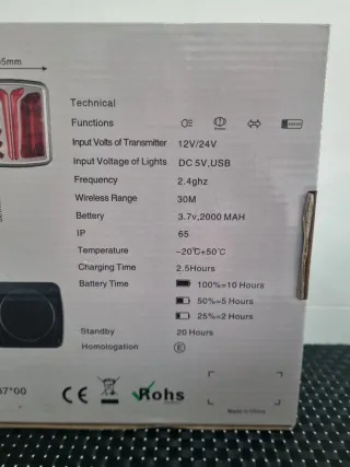 Kit Luces LED Inalambricas Remolque Aohewei