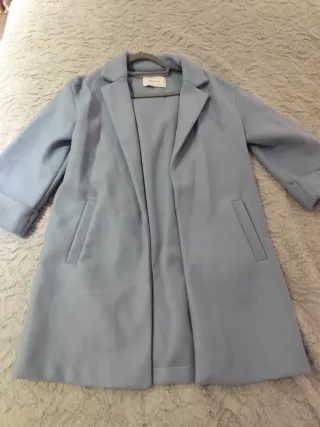 Abrigo paño azul talla S