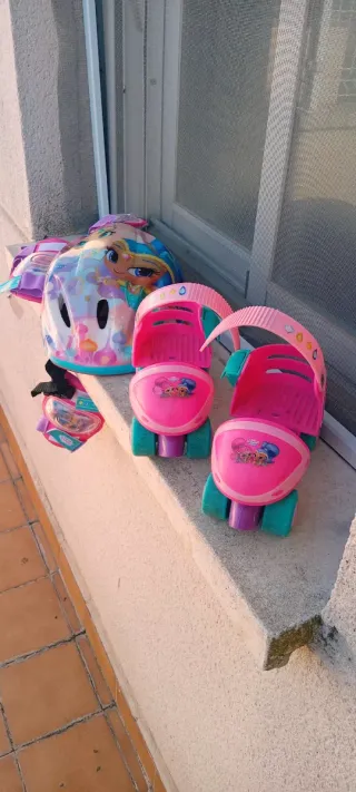 Patines con casco infantil para principiantes mas