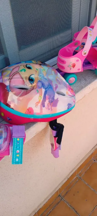 Patines con casco infantil para principiantes mas