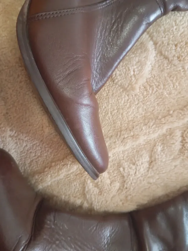 Botas altas de piel marrones