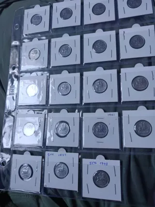 Monedas 5 y 10 céntimos 1940-1953