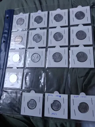 Monedas 5 y 10 céntimos 1940-1953