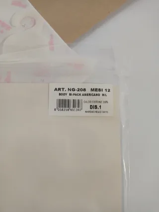 3 Body cotone caldo bambina 12 mesi