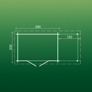 Caseta + porche 8,6 m2 con suelo