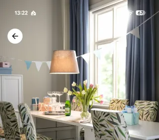 Tulipa Lámpara Ikea Gris Claro