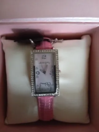 Orologio Hello Kitty Rettangolare Rosa e Argento