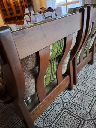 Divano angolare in legno massiccio