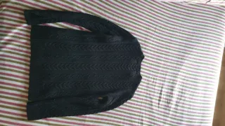 Jersey negro tejido trenzado