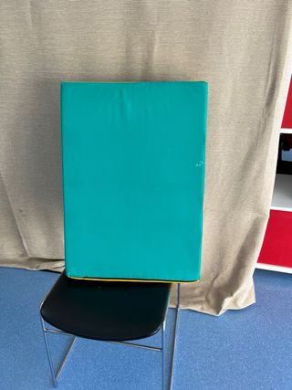 Colchoneta cambiador verde y amarillo