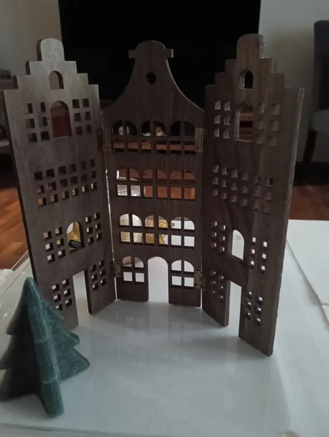 Fondo para pesebre de madera