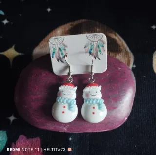 Pendientes muñeco de nieve