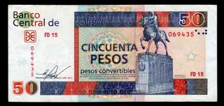 CUBA 50 PESOS CONVERTIBLES CUC 2011 XF/EBC-