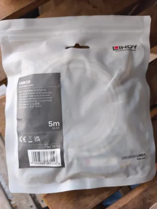 Cavo prolunga USB 2.0 Lindy 5 metri