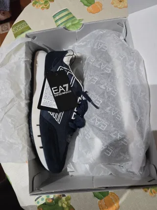 Zapatillas Emporio Armani Azul/Blanco Originales