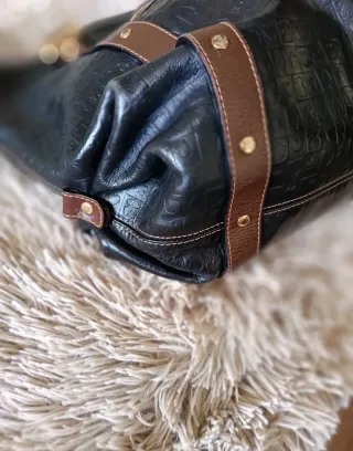 Bolso piel Tous negro y marrón