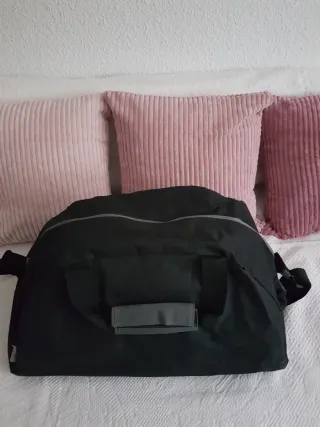 Bolso de viaje Slazenger lona negro y gris