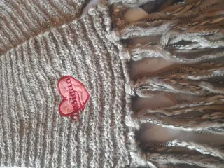 Bufanda Desigual Gris y Rosa