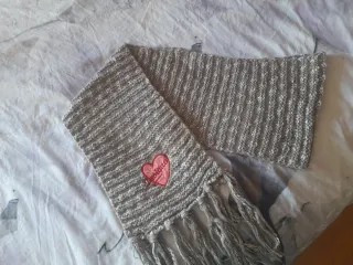 Bufanda Desigual Gris y Rosa