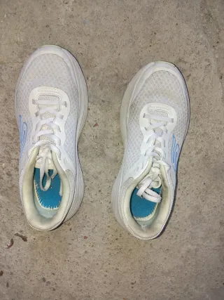 Zapatillas Skechers Mujer Blancas y Azules