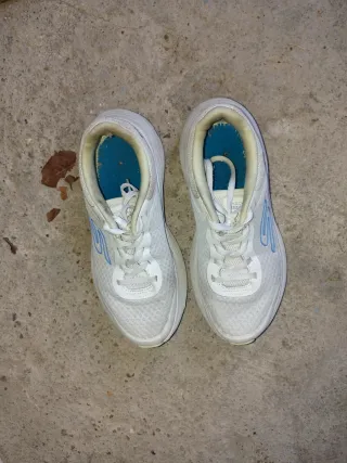 Zapatillas Skechers Mujer Blancas y Azules