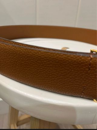 Cinturón Ralph Lauren Marrón con Logo Dorado