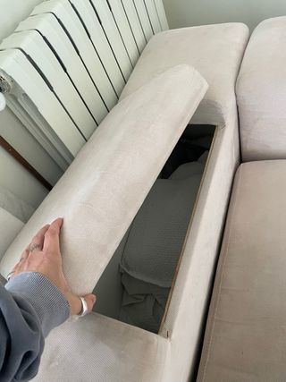 Sofá chaise longue beige