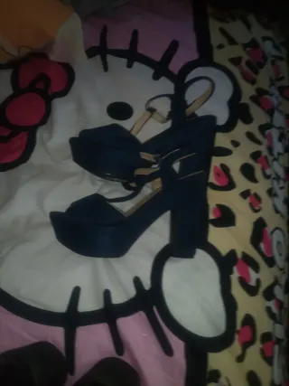 Zapatos de tacón azul talla 38