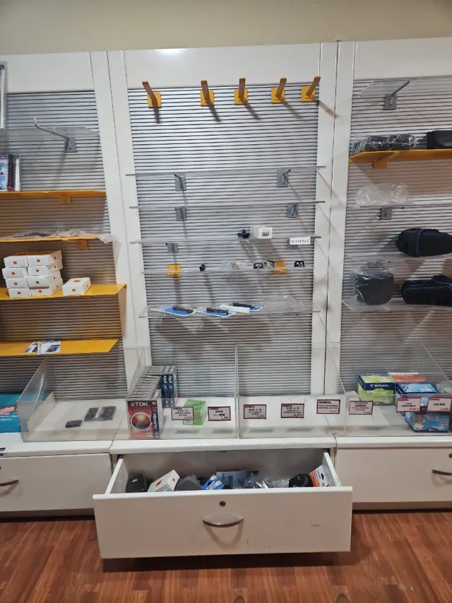 5 Módulos Estantería Pared con Cajones