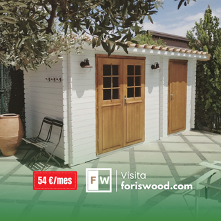 Caseta 2 estancias 8,9 m2 suelo + tratamiento incl