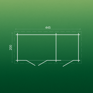Caseta 2 estancias 8,9 m2 suelo + tratamiento incl