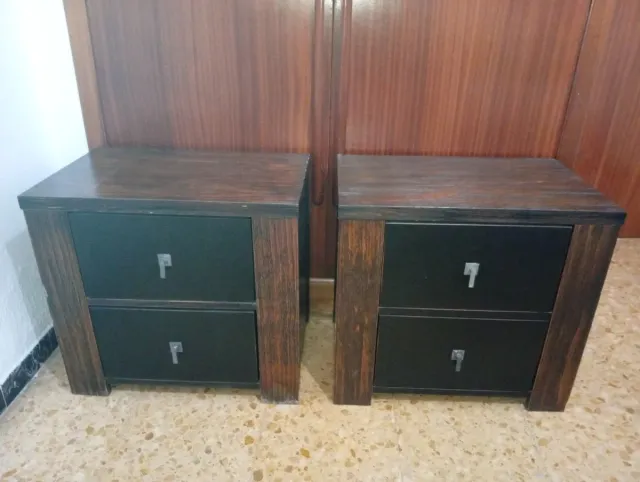 2 Mesitas de Noche Madera