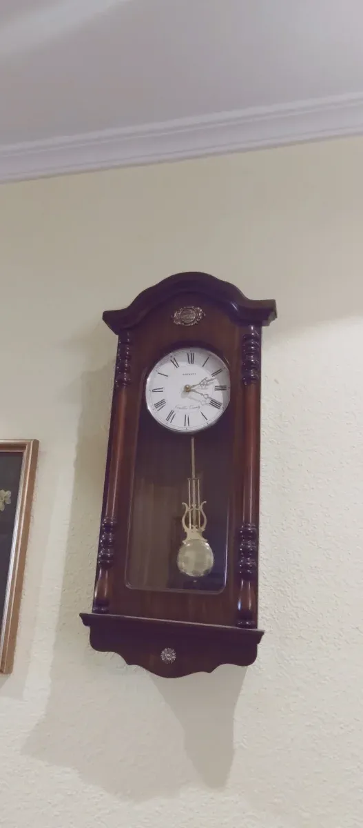 Reloj de Pared Vintage Madera y Cristal