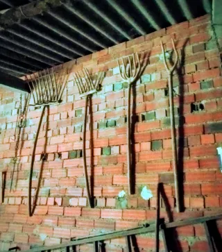 4 horcones de madera tradicionales