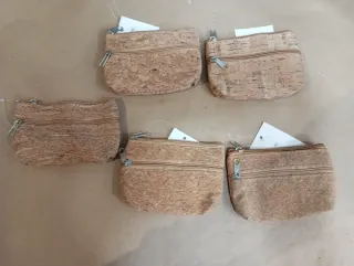 Lote 5 Monederos Corcho Natural