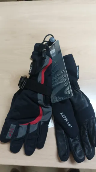 Guantes Matt Talla 9 Negro/Rojo Nuevos