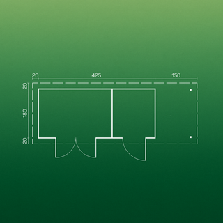 Caseta + porche 10,4 m2 con suelo y tratamiento