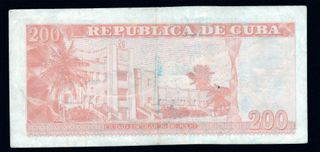 CUBA 200 PESOS 2021 VF/MBC+ Serie 062553 Reemplazo
