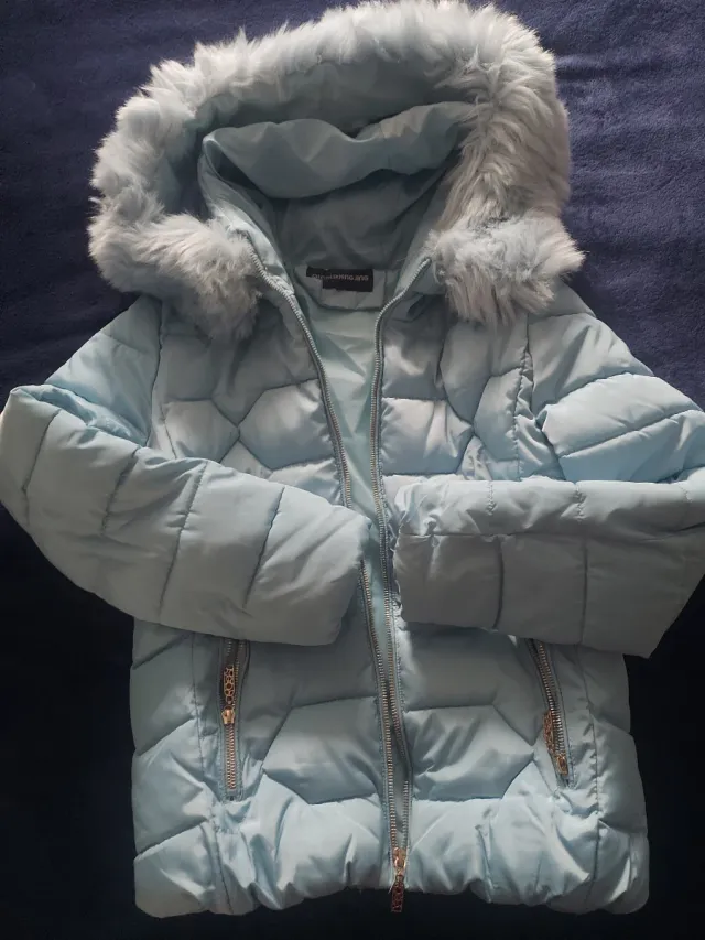 Chaqueta Invierno Mujer Azul con Capucha