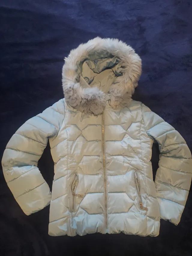 Chaqueta Invierno Mujer Azul con Capucha