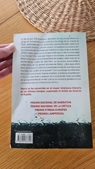 Libro Patria de Fernando Aramburu