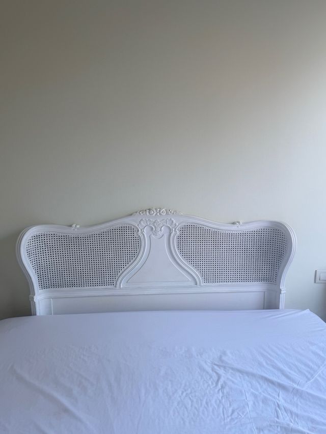 Cabecero Cama 150 Mimbre Blanco