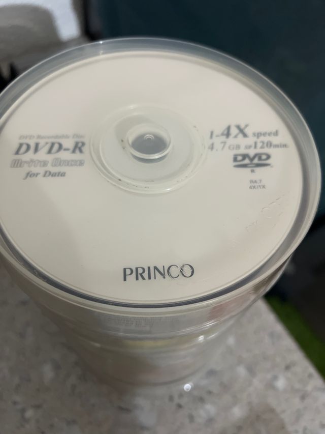 6 paquetes - DVD-R PRINCO 4.7 GB 120 min 1-4X.