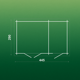 Caseta 2 estancias 12,9m2 + suelo y extras
