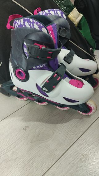 Patines en línea Oxelo infantiles morados 32-34